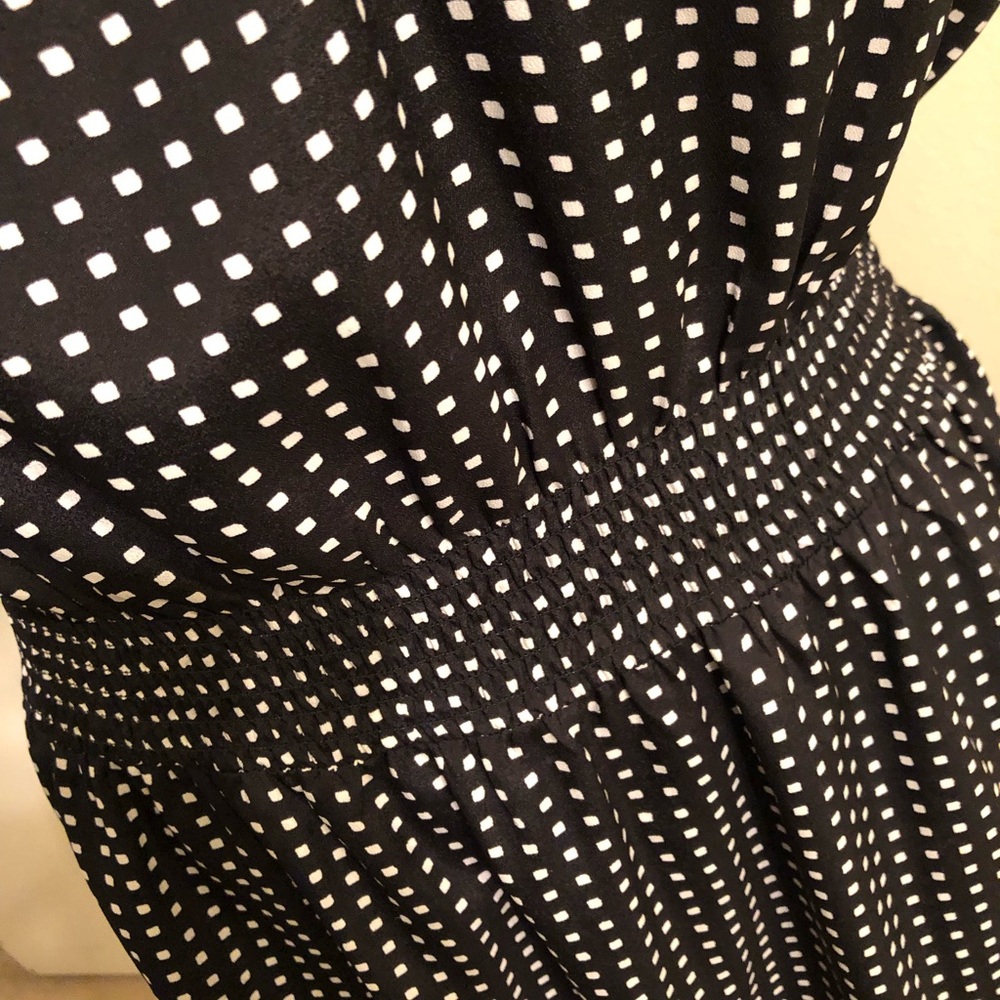 SOLD Black Crepe Dress w/Asymmetrical Neckline - Picture 3 of 5